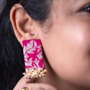 Paithani Earrings(Rectangle)